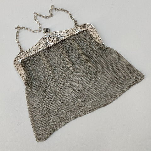 A Continental Silver Mesh Bag